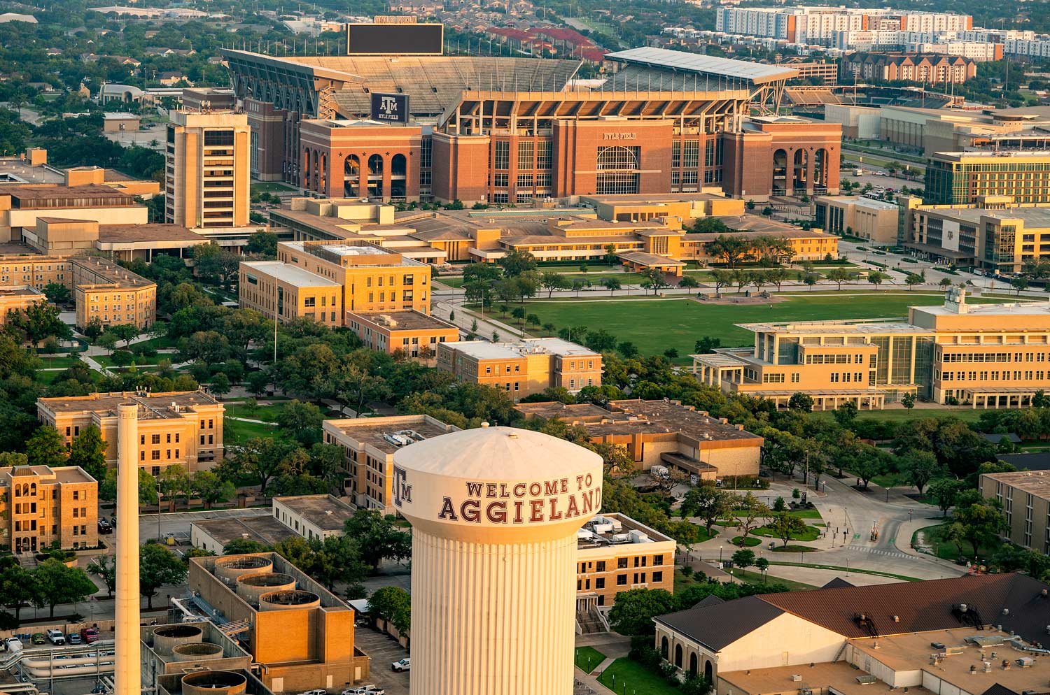 Aerial view of the ϲʹ̳ University - College Station campus
